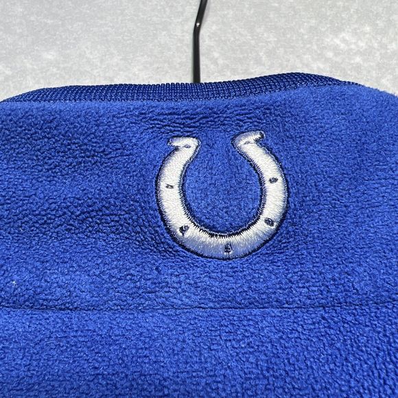 NFL Indianapolis Colts Fleece 1/4 Zip Blue Pullover Sweater Coldgear Men’s Large - Picture 11 of 11